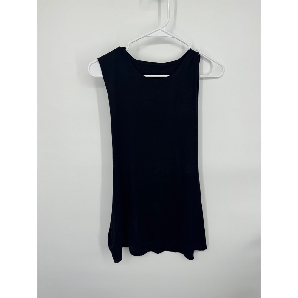 Awry Sheath Dress Womens Medium Black Scoop Neck Sleeveless Classic Party Summer